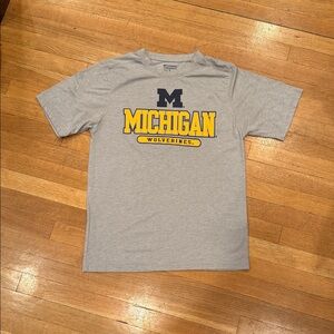 Champion Gray Michigan wolverines Short Sleeve Tee Shirt size men’s medium